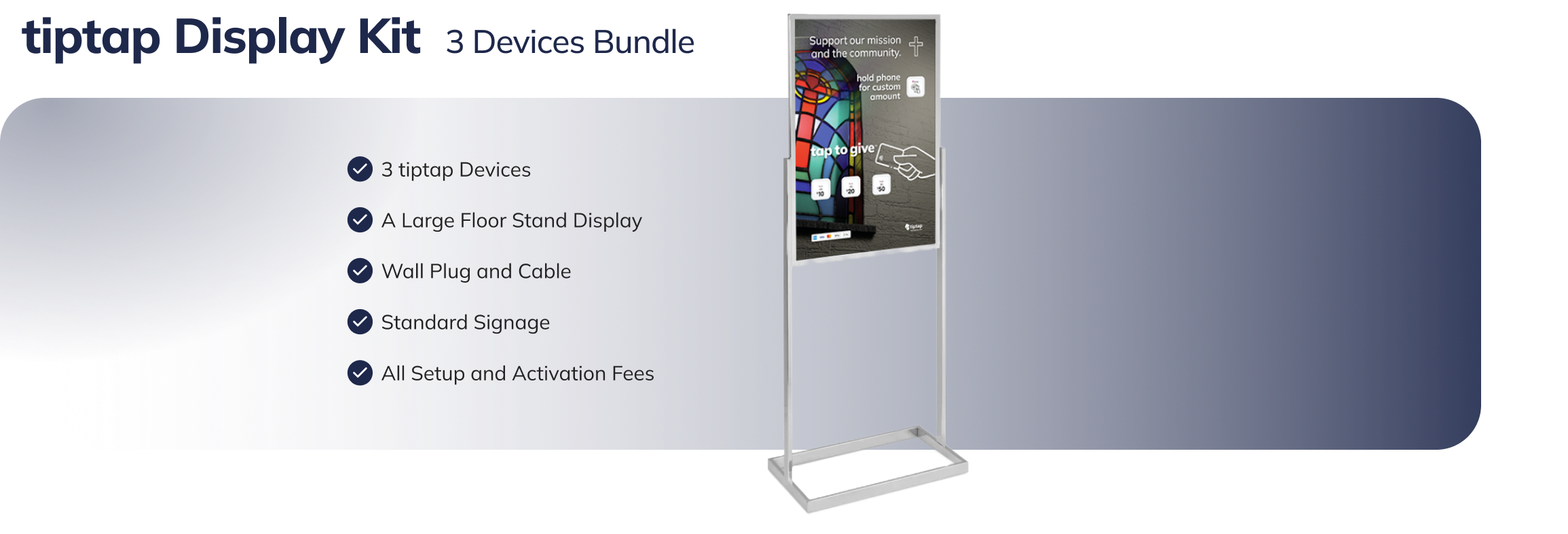 3 Device Large Floorstand - Desktop